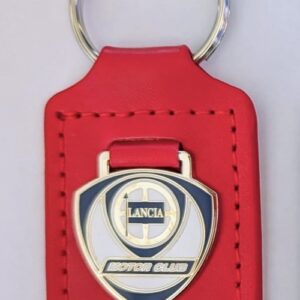 Lancia Motor Club Keyring - Red Backing