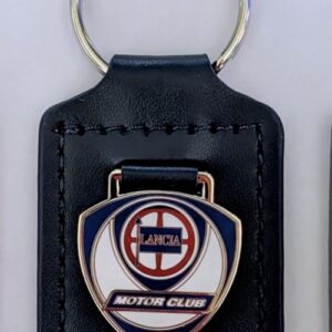 Lancia Motor Club Keyring - Blue Backing